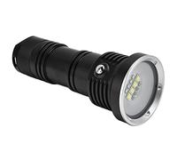 Generic Lampe de Poche Sous-marine 12LED IP68 10000LM en Aluminium avec 5 Modes, Lumière Blanche Rouge Bleue, Torche de Plongée, 313g