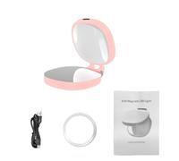 Generic Lampe de Remplissage LED Portable avec Miroir de Maquillage Pratique pour des Retouches Rapides pour Les Amateurs de beauté (Pink)