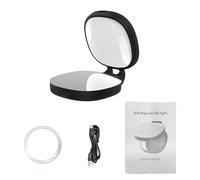 Generic Lampe de Remplissage LED Portable avec Miroir de Maquillage Pratique pour des Retouches Rapides pour Les Amateurs de beauté (Black)