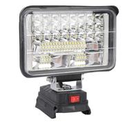 Generic Lampe de Travail LED sans Fil, Haute luminosité, 50W, 5400lm, pour Usage Extérieur, alimenté par Batterie, en Aluminium, pour le Camping