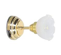 Generic Lampe LED Miniature en Forme de Fleur pour Maison de Poupée, éclairage en Forme de Dôme, échelle 1/12, pour Bricolage, Petite Décoration de Maison, Vintage, alimenté par Batterie