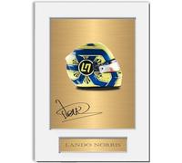 Generic Lando Norris Racing Driver 2022 Support photo dédicacée pour les fans de course A4