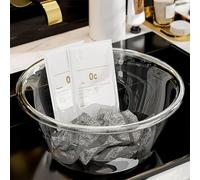 Generic Lavabo Rond Transparent, Durable et épais, en PET, Idéal pour la Maison, la Cuisine, la Salle de Bain, Conception Compacte pour les Petites Familles (M)