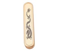 Generic Le Doigt de Doigt en Métal Slider Premium Portable Mini Jouet fabriqué à la Main pour la Station d'accueil de Bureau, Utile pour la Méditation et la Conversation, Métal, 15x72x12mm (Gold)