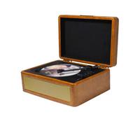 Generic Lecteur CD Lecteur de Musique Portable avec Design en Bois et ABS BT 5.0 USB TF Lecture Batterie 2000 MAh Double Haut-parleurs Télécommande pour Les Amateurs de Musique à Domicile et en