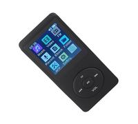 Generic Lecteur de Musique Portable Ultra Fin MP4 avec Accessoires pour étudiants, Facile à Utiliser, Prend en Charge Une capacité de Mémoire jusqu'à 32 Go pour Le Divertissement et L'étude (Black)