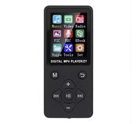 Generic Lecteur MP3, Boutons en Forme de Croix, Plusieurs Modes de Lecture pour Les vers de Bibliothèque, Corps en Matériau Mat (Black)