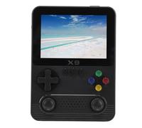 Generic Les Jeux Portables Consoles Double Joystick Performances Puissantes pour Les Enfants Adultes 3,5 Pouces Player de Jeu Portable à écran IPS avec Carte Mémoire 32 G (Black)