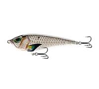 Generic Leurre de Pêche en ABS avec Hameçons Triples et Yeux 3D, Appât simulé pour Truite, Poisson-Chat, adapté aux Amateurs de Pêche, 13cm/ 5.1 Pouces (JKB130-02 Barre Simple 13CM 40,5G)