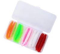 Generic Leurre de Pêche Souple en Silicone avec Queue en Spirale, Imitation Réaliste de Créature Marine pour Une Action de Nage Dynamique pour Les Pêcheurs en Eau Salée, 8 Cm (Boîte de 10 pièces)