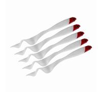 Generic Leurres de Pêche à Queue en PVC Souple pour Truite Basse Snakehead-5Pcs 13 Cm Appâts de Queue pour L'action sous-Marine pour Les Amateurs de Pêche (tête Rouge)