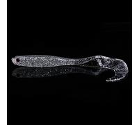 Generic Leurres de Pêche à Queue en PVC Souple pour Truite Basse Snakehead-5Pcs 13 Cm Appâts de Queue pour L'action sous-Marine pour Les Amateurs de Pêche (Silver)