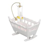 Generic Lit de bébé pour Maison de Poupée 1:12, Décoration Miniature à Haute Simulation avec Pendentif Caneton pour Maison de Poupée et Paramètres Miniatures