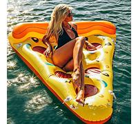 Generic Lit d'eau Flottant Gonflable d'été en PVC, Jouet Léger et coloré Amusant pour Piscine, 66.1x54.3x12.9 Pouces