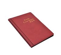 Generic Livre de Collection de Pièces de Monnaie 120, Album à Texture Claire en PVC Souple et Très Durable pour les Fans de Collection de Pièces de Monnaie (rouge)
