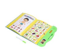Generic Livre Sonore électronique ABC, Jouet éducatif pour Enfants, Apprentissage, avec Stylo, adapté aux Enfants de 3 Ans et Plus, Matériau ABS (Green)