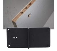 Generic Localisateur de Trous de Charnière Compact Pratique pour le Travail du Bois Guide de Perçage Gabarit D'ouverture pour le Perçage Localisateur de Porte Noir 85x40 Mm 2 Pièces pour les