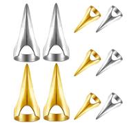 Generic Lot de 10 Anneaux Métalliques Punk pour Tressage et Séparation des Cheveux, Accessoires Coiffure Rétro Doré et Argenté, Outils Professionnels Polyvalents pour Salon et Usage