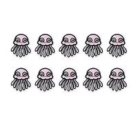 Generic Lot de 10 Autocollants Adhésifs en Forme de Méduse, Thermocollants, à Coudre, en Tissu, pour Jupes, Poches, Décoration Florale, Cadeaux de Noël