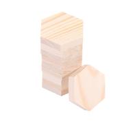 Generic Lot de 10 Blocs de Bois Soi-même en Pin Synthétique Beige, Forme Polygonale Hexagonale, Faciles à Peindre pour Projets DIY et Décoration Artisanale