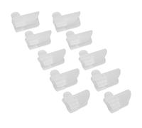Generic Lot de 10 Capuchons de Protection Transparents Réutilisables pour Vernis à Ongles en Polypropylène Souple (PP) (2 ensemble)