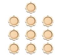 Generic Lot de 10 mini cercles à broder en forme de fleur pour bijoux et porte-clés,