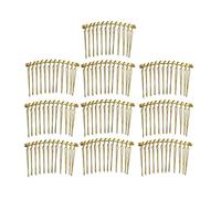 Generic Lot de 10 Peignes à Cheveux En Fer, Accessoires de Coiffure DIY, Pinces à Cheveux pour Femmes, Parfaits pour Les Coiffures de Mariée et Autres Créatio, Or, comme décrit