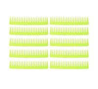 Generic Lot de 10 Peignes à Dents Larges pour un Démêlage et un Coiffage en Douceur, Idéal pour les Voyages, Paille de blé Légère (GREEN)
