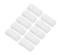 Generic Lot de 10 Pinces Pratiques pour Paquet à Fermeture Éclair sous Vide en Plastique Blanc, Clips Réutilisables pour Optimiser le Rangement et Conserver les Aliments