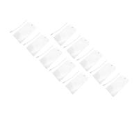 Generic Lot de 10 Porte-étiquettes de Bagage de Croisière Résistants à L'eau avec Boucle en Acier, Adaptés aux Cartes d'identité et Badges D'employés, PVC Transparent (Bague en fil d'argent)