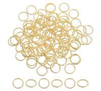 Generic Lot de 100 anneaux ouverts torsadés de 12 mm pour loisirs créatifs, bracelets, colliers, bijoux, or clair