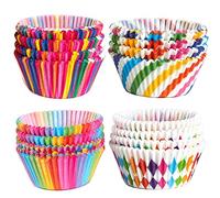 Generic Lot de 100 caissettes à cupcakes colorées jetables en plastique pour décoration de fête d'anniversaire