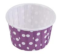 Generic Lot de 100 Moules Ronds pour Cupcakes élégants, Mini Doublures de Cupcakes en Papier Adaptés pour les Fêtes et les Mariages, Papier couché de qualité Alimentaire, 5,8 Cm de Diamètre (PURPLE)