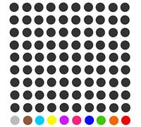 Generic Lot de 100 pastilles adhésives 10 mm ou 20 mm - 20mm - Noir Brillant