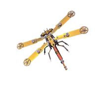 Generic Lot de 100 puzzles 3D en métal pour adultes - Kit de modèles de libellule mécanique steampunk à construire - Décoration de bureau - Cadeaux pour adolescents et adultes (libellule mécanique C