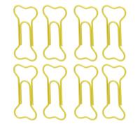 Generic Lot de 100 Trombones en Forme D'os de Chien, élégants et Légers, pour Carnet de Notes et Signets de Documents (YELLOW)