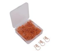Generic Lot de 100 Trombones Lapin Adorables, Marque-pages Décoratifs pour la Maison et le Bureau, Orange