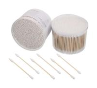 Generic Lot de 1000 Cotons-tiges Double Tête en Coton et Bois, Embouts Spirale/ronde et Pointe Fine, pour Maquillage et Nettoyage des Oreilles en Voyage
