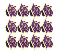 Generic Lot de 12 Broches de Remise de Diplôme 2026 de Toque Doctorale Violet, Épinglettes Décoratives pour Chapeaux de Graduation, Badges de Félicitations pour Étudiants et Enseignants,