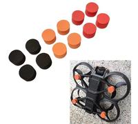 Generic Lot de 12 coussinets de pieds ultra légers pour DJI AVATA 2 - Support de protection contre les chocs - Support de hauteur accrue pour DJI AVATA 2 - Orange noir rouge