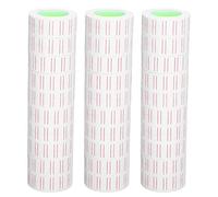 Generic Lot de 15 000 Autocollants de Prix Transparents en Papier à une Rangée pour étiqueteuse à Pistolet MX5500 21 X 12 Mm, Bonne viscosité, Convient à la Plupart des Machines à une Rangée