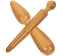 Generic Lot de 2 Bâtons de Massage en Bois Naturel, Multifonctions, Tailles 2 et 4, pour Acupuncture et Réflexologie Plantaire, Outil Manuel Portable pour Relaxation Corporelle