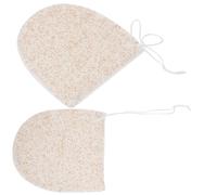 Generic Lot de 2 Éponges Exfoliantes Visage, Double Face Pur Graines de Noix, Douces et Naturelles, pour Nettoyage Profond, Démaquillage et Élimination des Points Noirs