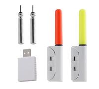 Generic Lot de 2 lampes LED rechargeables pour canne à pêche, CR425, CR316, CR311, CR322, rouge et vert, lampe de pêche portable