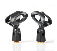 Generic Lot de 2 pinces de rechange MZQ800 pour microphone cardioïde dynamique Sennheiser E835, avec adaptateurs à vis mâle 5/8 vers femelle 3/8, noir
