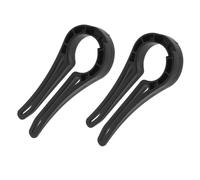Generic Lot de 2 Verrous de Sécurité Noir pour Boutons de Cuisinière à Gaz, Protections Garçon et Filles Anti-ouverture Accidentelle, Compatibles Fours et Plaques de Cuisson, Installation