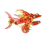 generic Lot de 211 puzzles 3D en métal Megalodon, puzzle mécanique 3D haute difficulté, modèles en métal pour adultes à construire