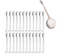 Generic Lot de 24 Crochets de Banjo Argentés de Haute qualité pour Joueurs de Banjo et de ukulélé, Accessoires en Métal