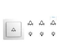 Generic - Lot de 3 autocollants pour interrupteur et 3 autocollants lumineux (RP14) (10 mm) - Surfaces lisses, non grasses et propres - Plastique - Transparent - Stickers