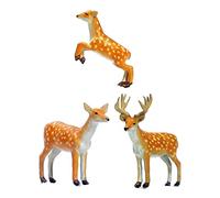 Generic Lot de 3 Figurines de Cerfs Miniatures à L'échelle 1:64, Idéales pour La Décoration de Dioramas, Maisons de Poupées et Bureaux, StyleA